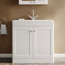 Classique 800mm 2-Door Floor Standing Vanity Unit with Stone Basin