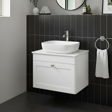 Classique 600mm 1-Drawer Wall Hung Vanity Unit with Countertop