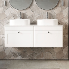 Classique 1200mm 2-Drawer Wall Hung Vanity Unit with Countertop