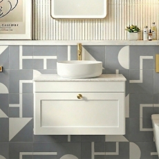 Classique 800mm 1-Drawer Wall Hung Vanity Unit with Countertop