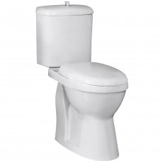 Nuie Comfort Height Close Coupled Toilet with Push Button Cistern - Soft Close Seat