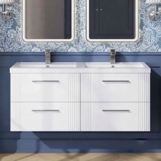 Deco Twin 1200mm 4-Drawer Wall Hung Vanity Unit