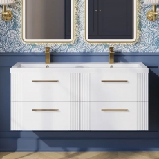 Deco Twin 1200mm 4-Drawer Wall Hung Vanity Unit