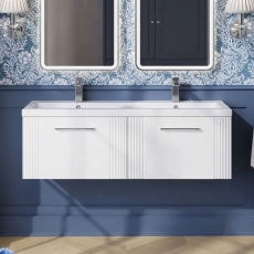 Deco Twin 1200mm 2-Drawer Wall Hung Vanity Unit