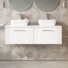 Deco Twin 1200mm 2-Drawer Wall Hung Vanity Unit with Countertop