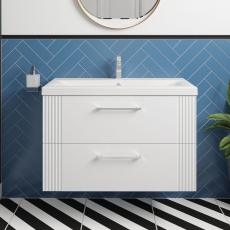 Deco 800mm 2-Drawer Wall Hung Vanity Unit