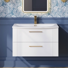 Deco 800mm 2-Drawer Wall Hung Vanity Unit