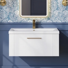 Deco 800mm 1-Drawer Wall Hung Vanity Unit