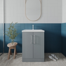 Deco 600mm 2-Door Floor Standing Vanity Unit