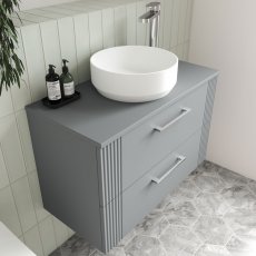 Deco 800mm 2-Drawer Wall Hung Vanity Unit with Countertop