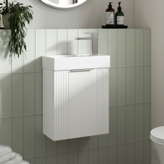 Deco Compact 400mm 1-Door Wall Hung Vanity Unit