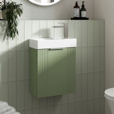 Deco Compact 400mm 1-Door Wall Hung Vanity Unit