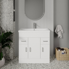 Eden 800mm 3-Door Floor Standing Vanity Unit