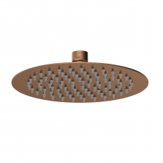 Nuie Round Fixed Shower Head 200mm x 200mm - Brushed Bronze
