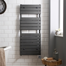 Flat Panel Anthracite Electric Heated Towel Rail