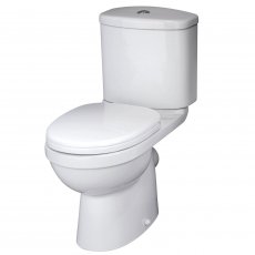 Nuie Ivo Close Coupled Toilet with Push Button Cistern - Soft Close Seat