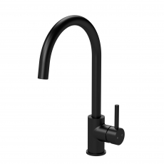 Nuie Lachen Mono Kitchen Sink Mixer Tap Single Lever Handle - Matt Black