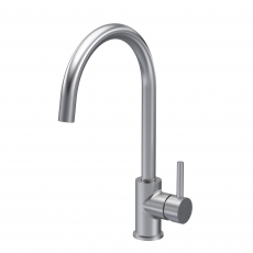Nuie Lachen Mono Kitchen Sink Mixer Tap Single Lever Handle - Brushed Nickel