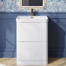 Lunar 600mm 2-Drawer Floor Standing Vanity Unit