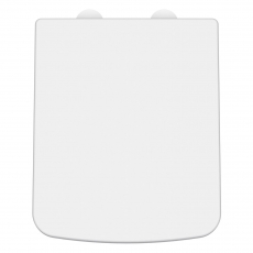 Nuie Luxury Square Toilet Seat with Soft Close Quick Release Hinges - White