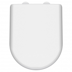 Nuie Luxury D-Shaped Toilet Seat with Soft Close Quick Release Hinges 364mm Wide - White