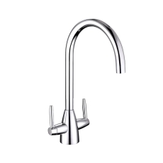 Nuie Nila Kitchen Sink Mixer Tap Dual Lever Handle - Chrome