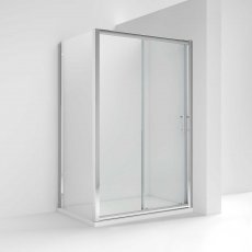 Hudson Reed Pacific Sliding Door Square Shower Enclosure 1000mm x 1000mm with Tray - 6mm Glass