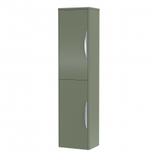 Nuie Parade Tall Wall Mounted Cupboard Unit 350mm Wide - Satin Green