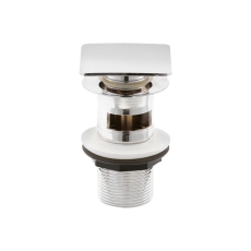 Nuie Square Press Top Basin Waste Chrome - Slotted