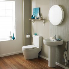 Nuie Provost Bathroom Suite Close Coupled Toilet and Basin 520mm - 1 Tap Hole