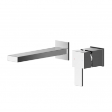 Nuie Sanford 2-Hole Wall Mounted Basin Mixer Tap without Plate - Chrome