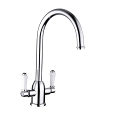 Nuie Sarven Kitchen Sink Mixer Tap Dual Handle - Chrome