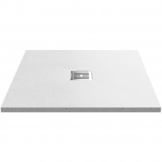 Nuie Slimline Slate Square Shower Tray 900mm x 900mm - White