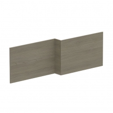 Nuie Square Shower Bath Front Panel 520mm H x 1700mm W - Solace Oak