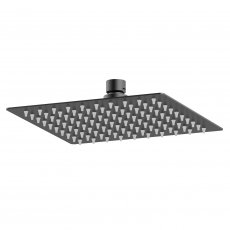 Nuie Windon Square Fixed Shower Head 200mm x 200mm - Matt Black