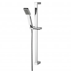 Nuie Square Slider Rail Shower Kit 700mm High - Chrome