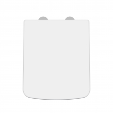 Nuie Square Thermoplastic Toilet Seat with Soft Close Quick Release Hinges - White