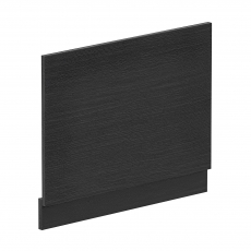Nuie Straight Bath End Panel and Plinth 560mm H x 680mm W - Charcoal Black