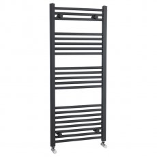 Nuie Straight Heated Towel Rail 1150mm H x 500mm W - Anthracite