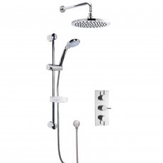 Nuie Triple Round Thermostatic Concealed Complete Mixer Shower - Chrome