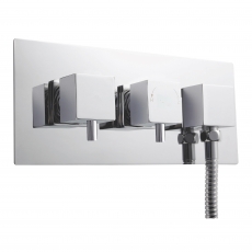 Nuie Volt Concealed Shower Valve With Diverter Dual Handle - Chrome