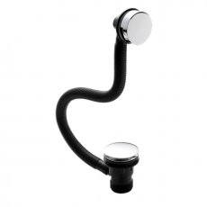 Nuie Easy-Clean Press Top Bath Waste with Minimalist Overflow - Chrome