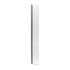 Nuie Wet Room Concealed Hinged Flipper Panel 1850mm High x 300mm Wide 8mm Glass - Brushed Pewter