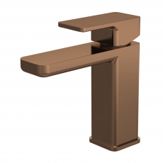 Nuie Windon Mono Basin Mixer Tap with Push Button Waste - Brushed Bronze