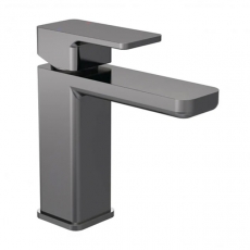 Nuie Windon Mono Basin Mixer Tap with Push Button Waste - Brushed Pewter
