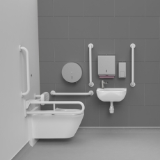 Nymas Infrared Premium Rimless Wall Hung Doc M Pack Left Handed - White