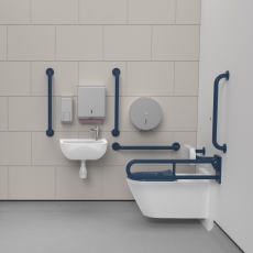 Nymas Infrared Premium Rimless Wall Hung Doc M Pack Right Handed - Dark Blue