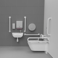 Nymas Infrared Premium Rimless Wall Hung Doc M Pack Right Handed - White