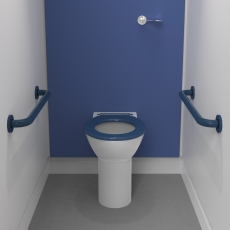 Nymas Nyma PRO Back to Wall Ambulant Doc M Pack White - 2 x Dark Blue Grab Rails