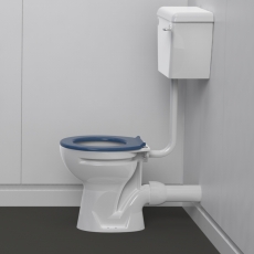 Nymas Nyma PRO Doc M Low Level Toilet Ware Set - Dark Blue Ring Seat